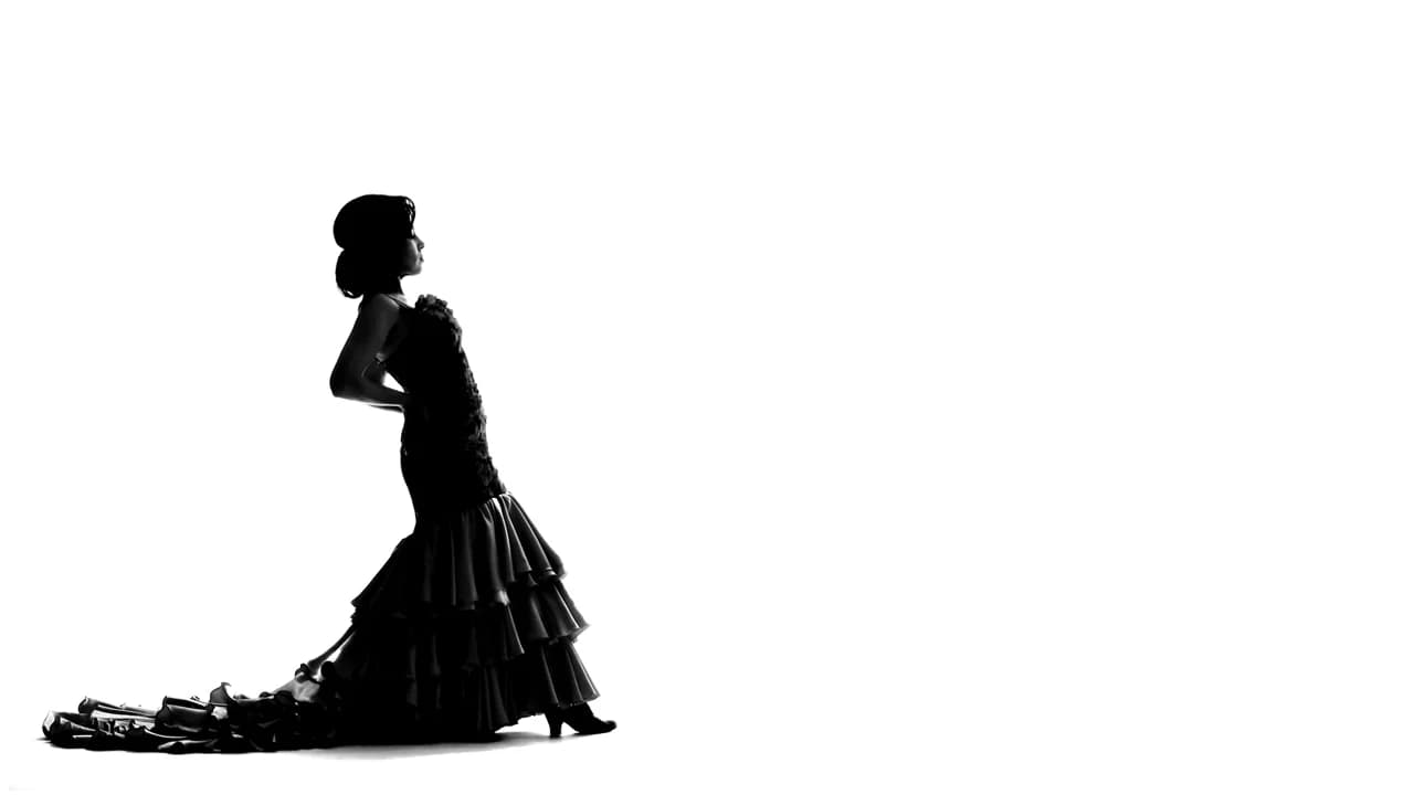 Escuelas de flamenco en Barcelona: silueta de una bailaora con bata de cola